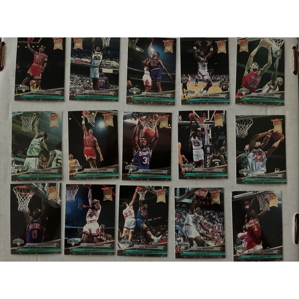 92-93 Fleer Ultra Dunk Rank Set Of 20 Jordan Pippen Kemp Barkley Robinson